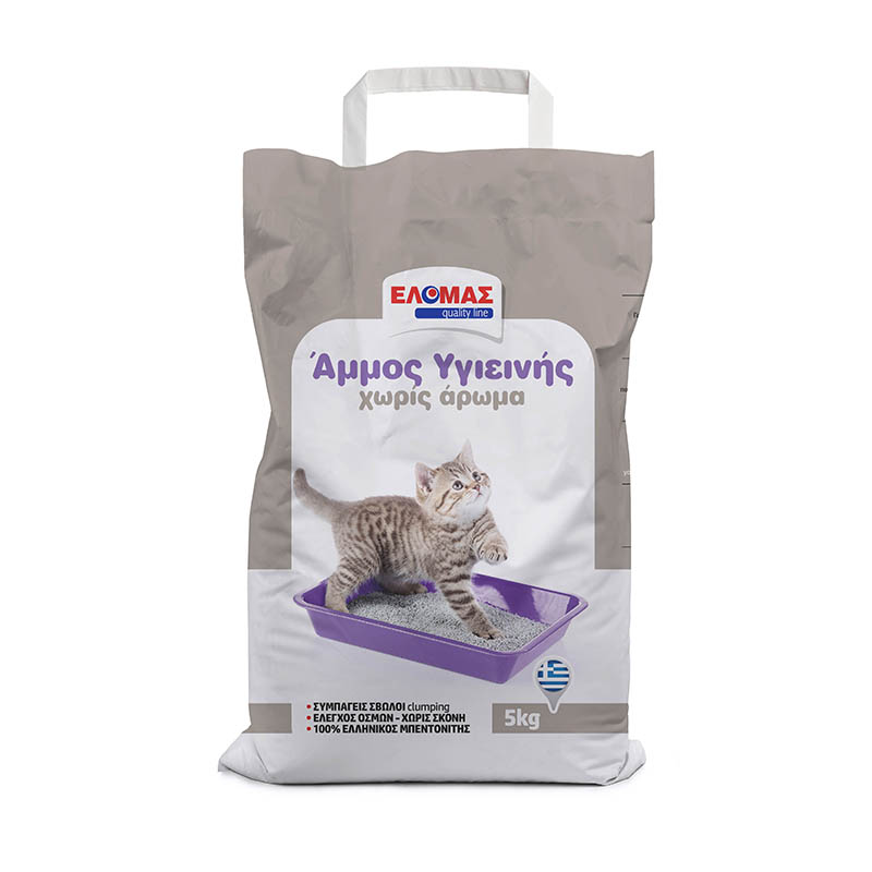 ΕΛΟΜΑΣ Άμμος υγιεινής χωρίς άρωμα 5kg